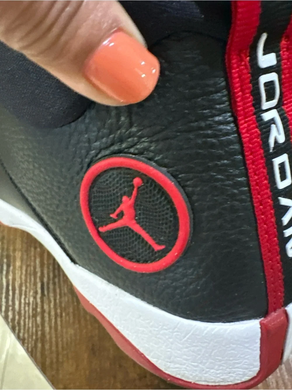 Jordan Men’s Black and Red Low-Top Basketball Sneakers